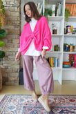 Big Softie Batwing Or Butterfly Knit Hot Pink